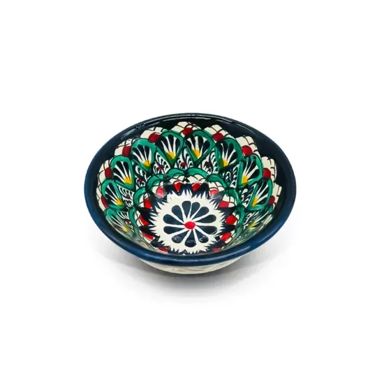 УЗБЕКСКАЯ ЧАША-ПИАЛА синяя 11 см Мехраб декоративный